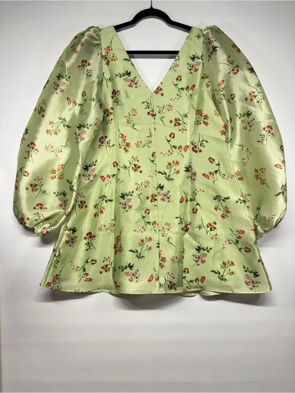 ✨BHLDN Samantha Long-Sleeve Organza Mini Dress Size L